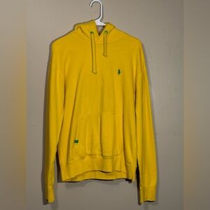 Polo Ralph Lauren Yellow Hoodie set + Matching Cap Set (Men’s M) bundle